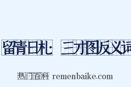 留青日札·三才图反义词是什么意思的图片